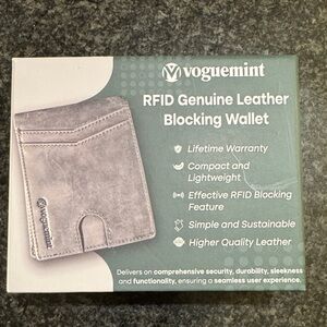Voguemint black RFID Leather Wallet